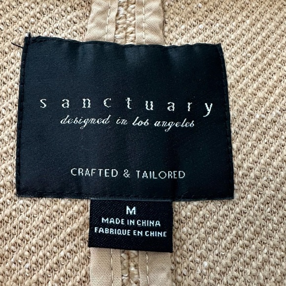 Sanctuary Carleton Cotton Blend Coat Tan Blazer Modern Tailored Suit Jacket - Picture 2 of 14